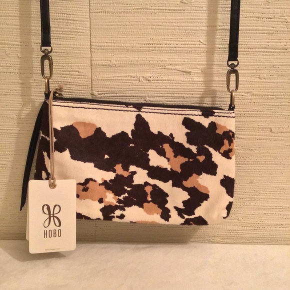 HOBO Handbags - NWT Hobo Darcy Cow Print Crossbody Bag
